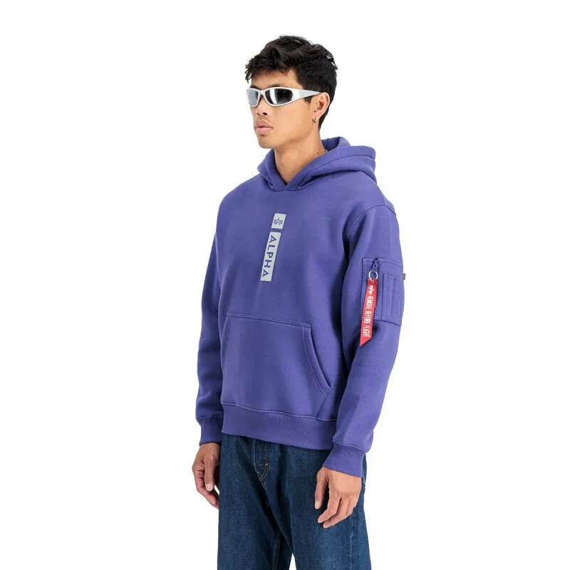 Alpha Industries Herren Hoodie Alpha PP night purple