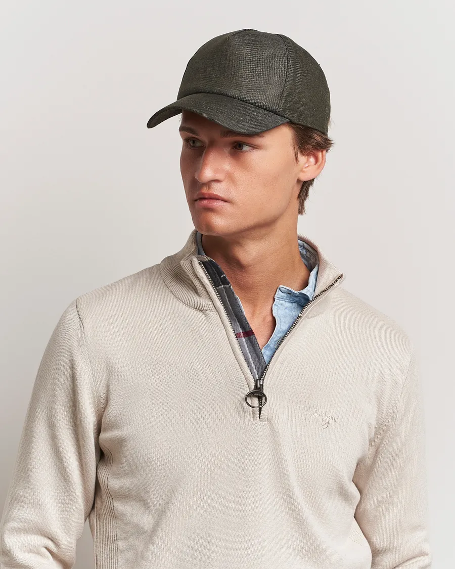 Baseball Linen Cap Dark Olive