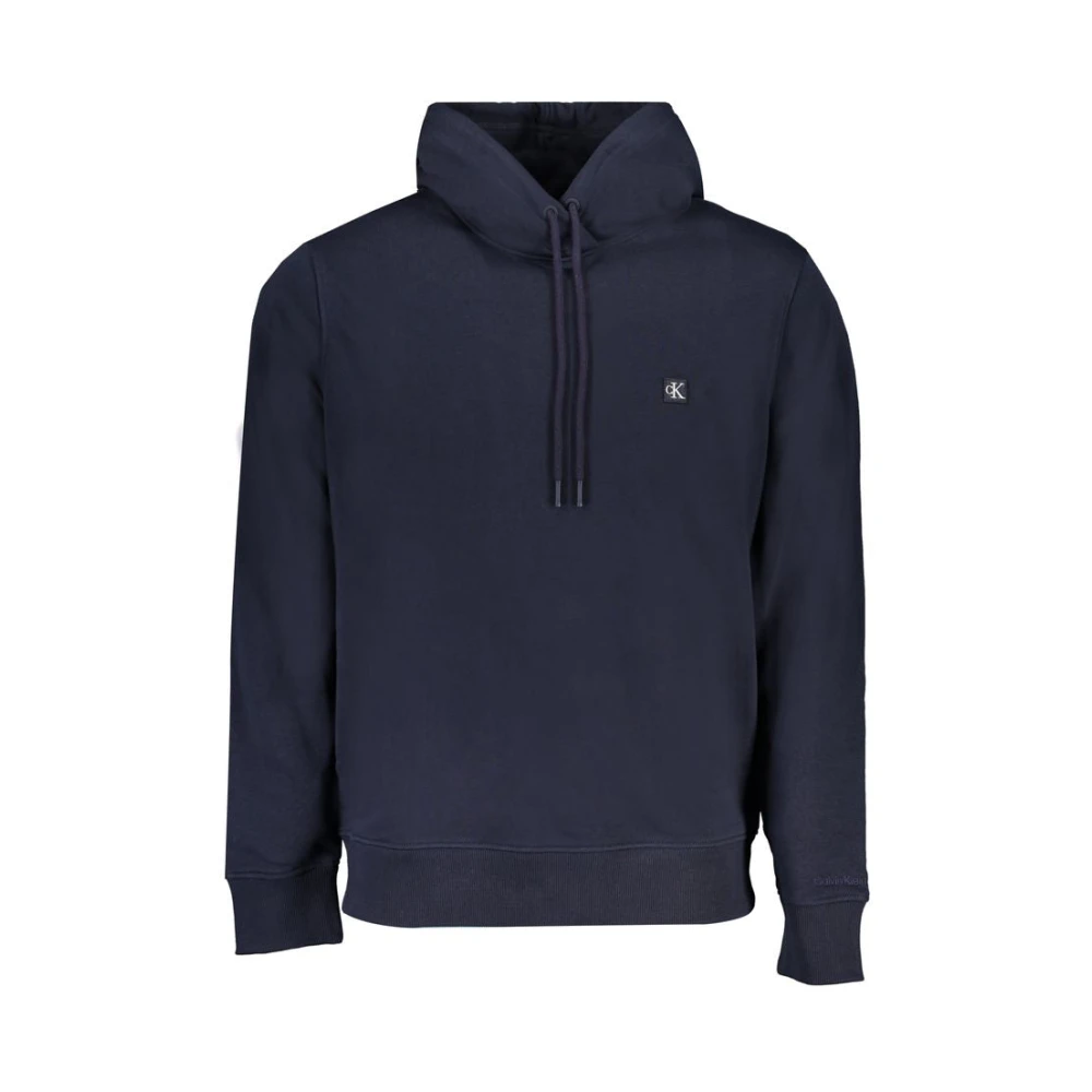 Blauer Baumwoll-Hoodie mit Logo