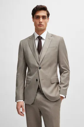 BOSS Slim Fit Virgin Wool Blend Suit H-Huge  