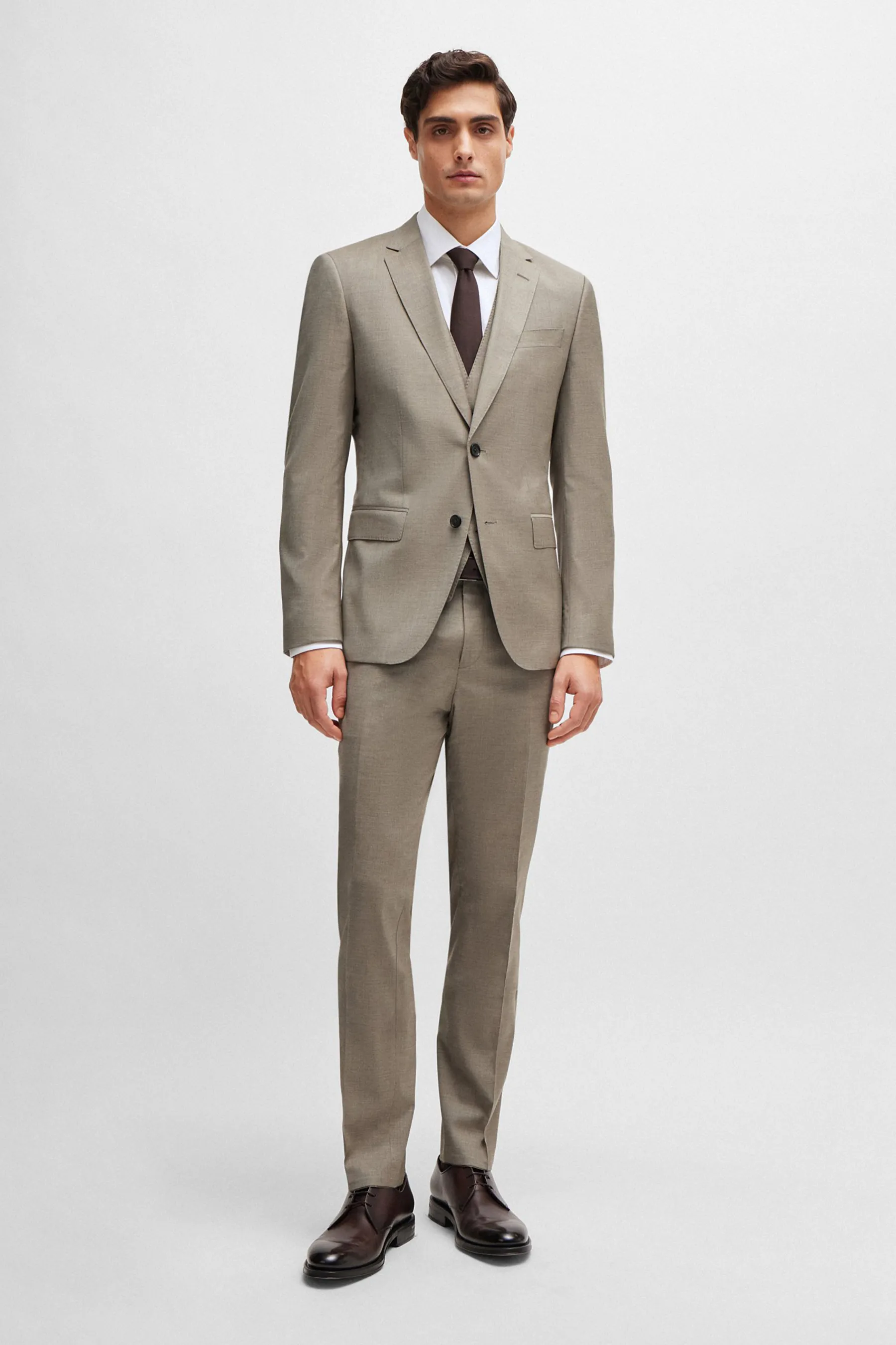 BOSS Slim Fit Virgin Wool Blend Suit H-Huge  