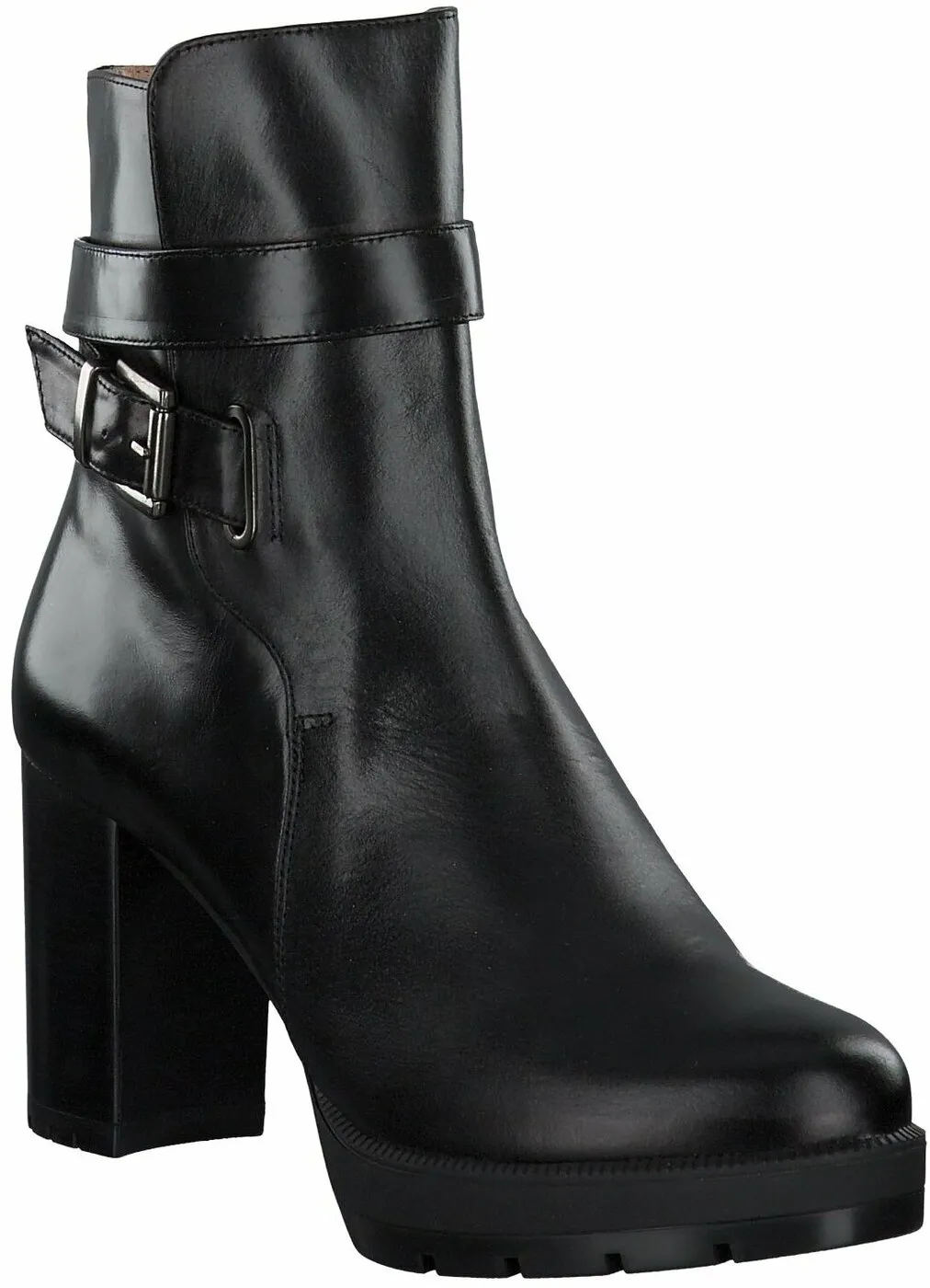 Damen-Stiefeletten aus Leder 109001814702 (Schwarz)