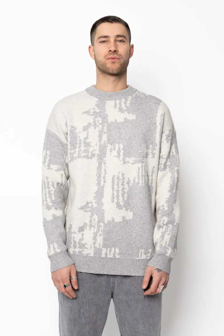 Gemusterter Pullover mit Rundhalsausschnitt