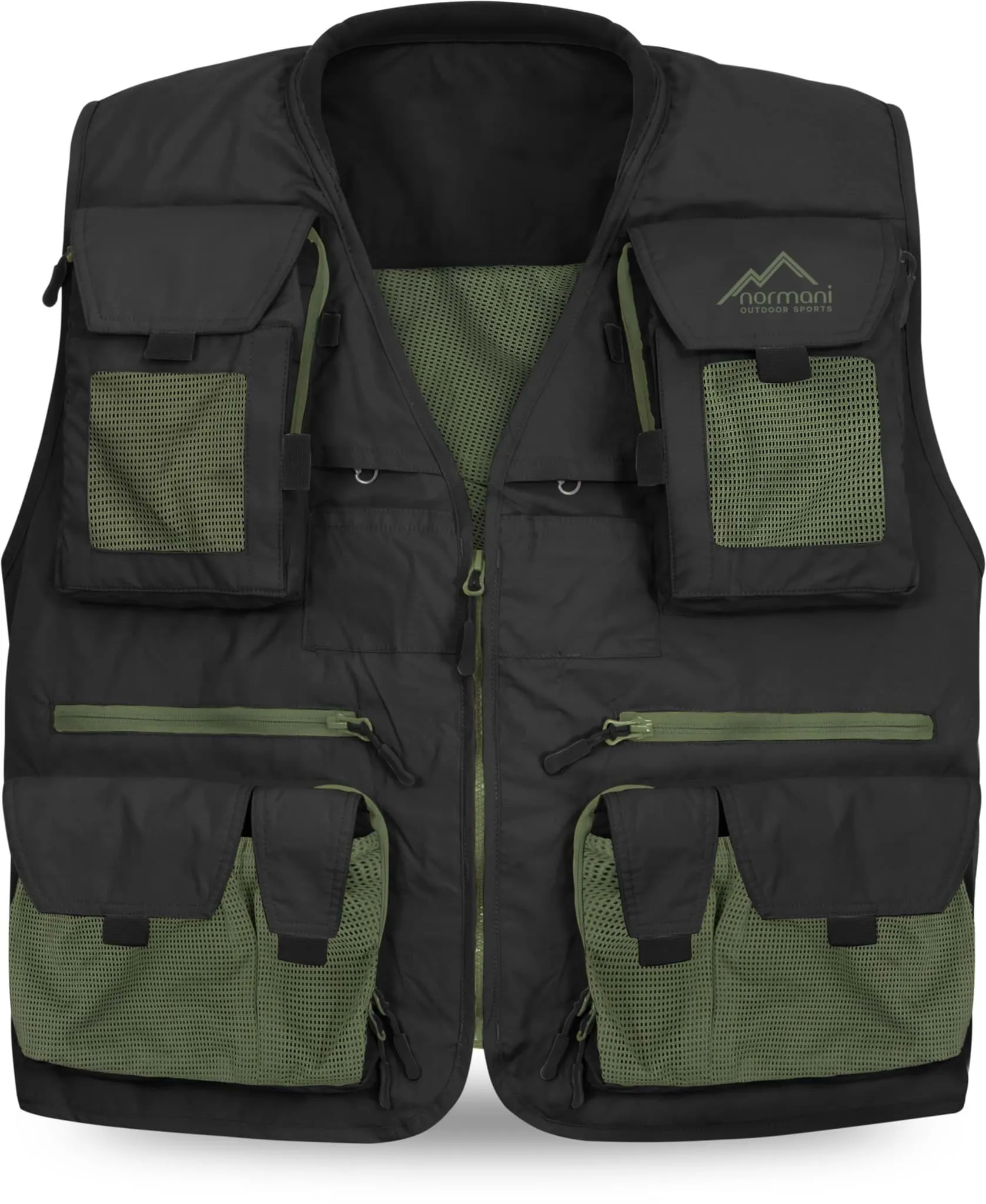 Herren Outdoor-Weste „Kajikia“ Schwarz/Oliv