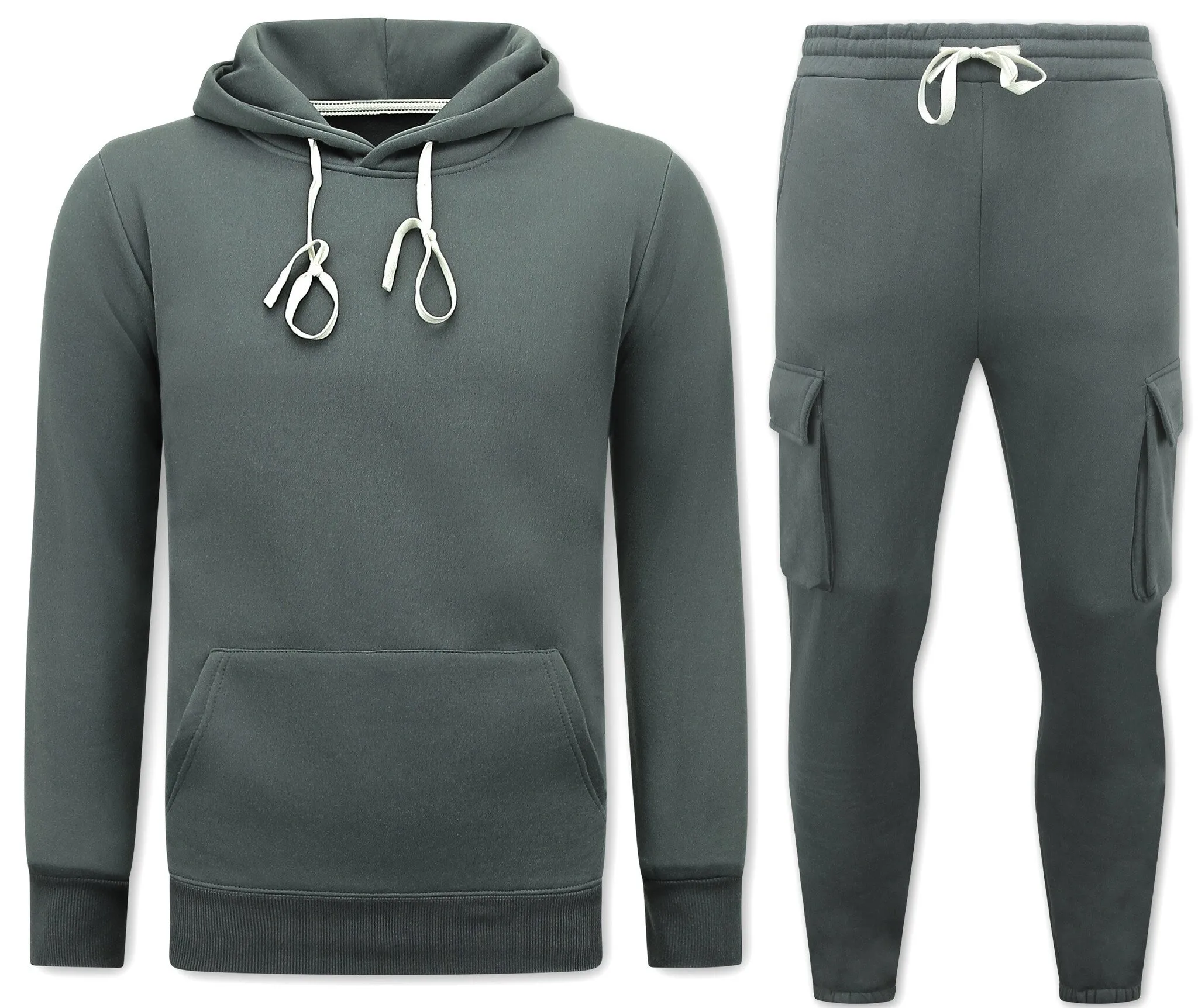 Home Suit Herren Erwachsene – Übergroßer Jogginganzug – Dick gewebt – Anthrazit