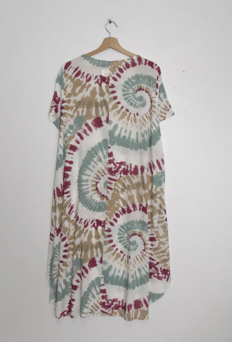 Kleid mit Spiraldruck