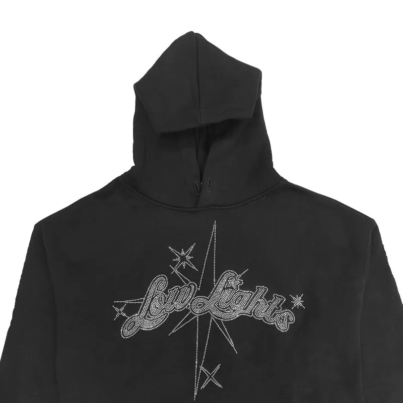 Low Lights Studios Herren Hoodie Stargaze Rhinestone black