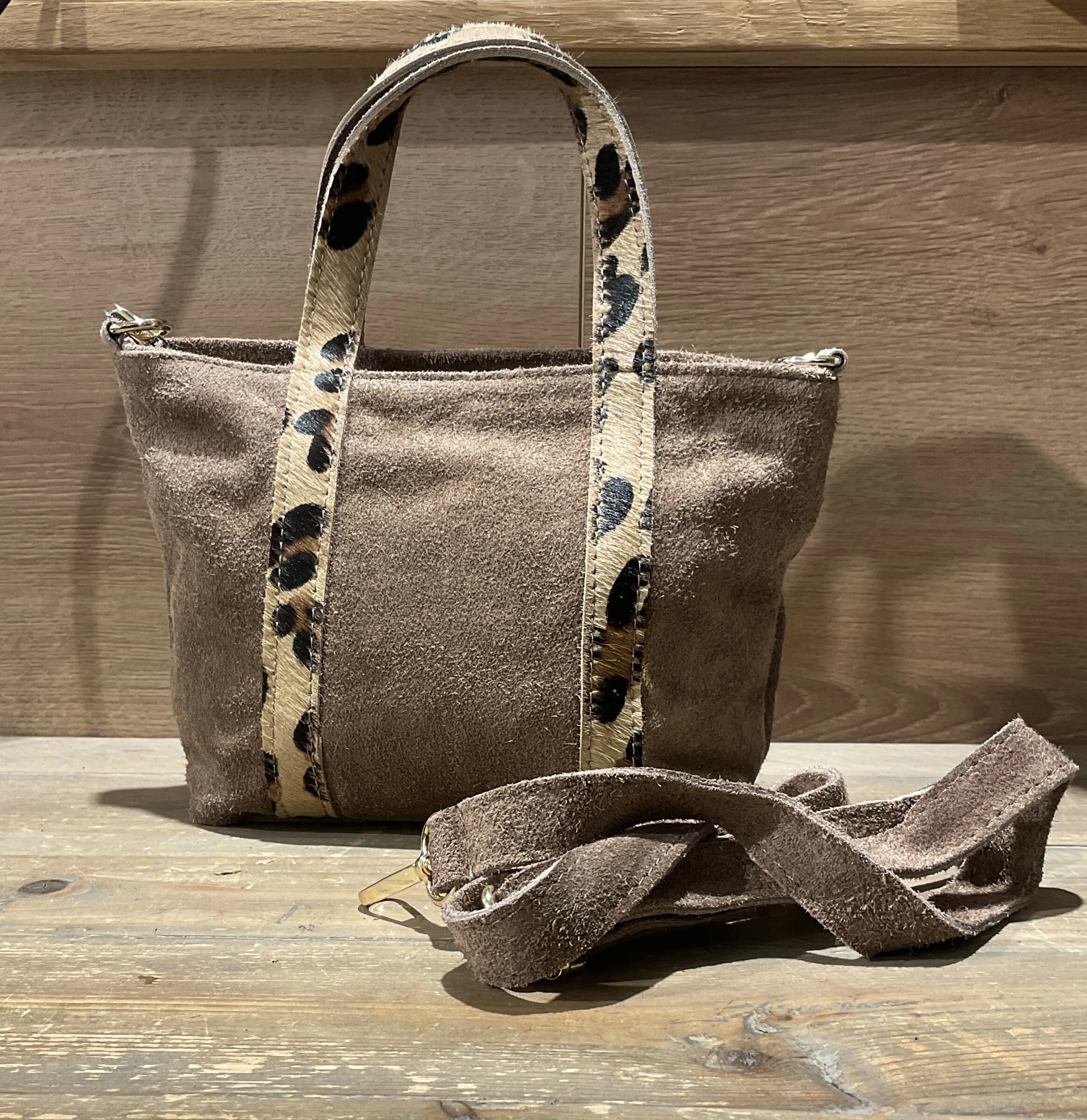Mini-Tasche mit Leopardenmuster