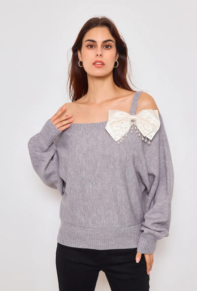 Pullover mit Riesenband