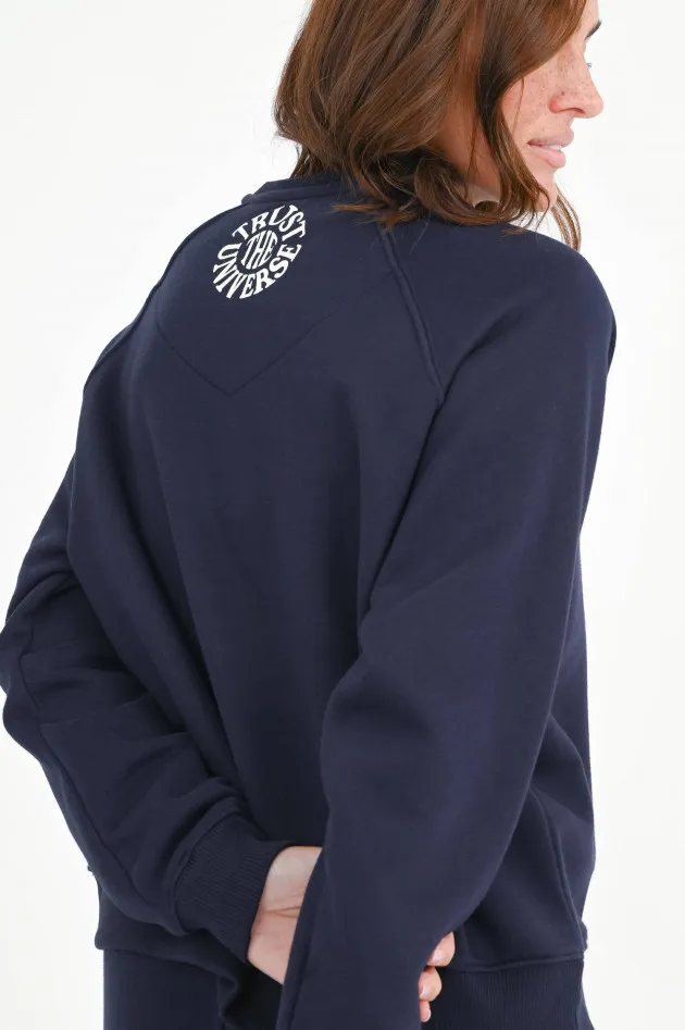 Pullover mit Rundhalsauschnitt in Navy