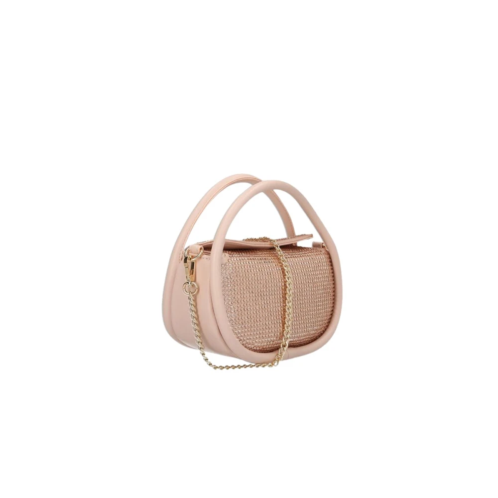 Solide Crossbody-Tasche mit Doppeltem Stoff und Kunstleder
