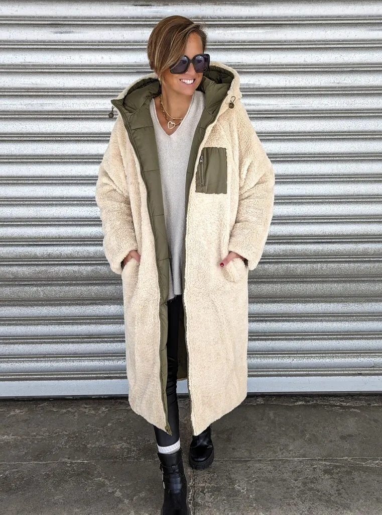 Steppmantel REVERSIBLE – khaki SALE