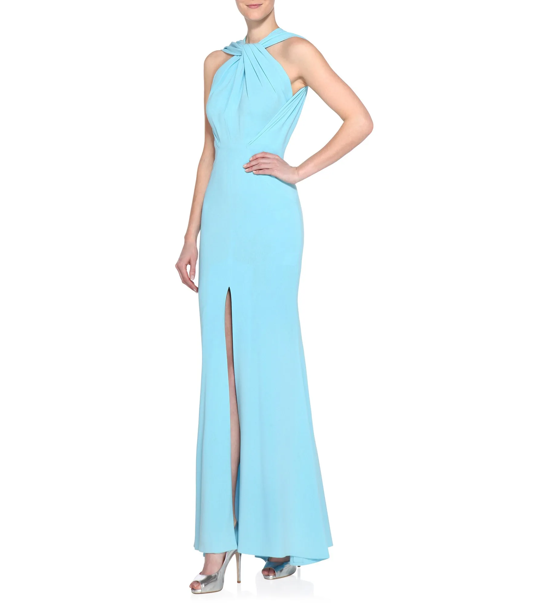  Stretch-Kleid in Hellblau