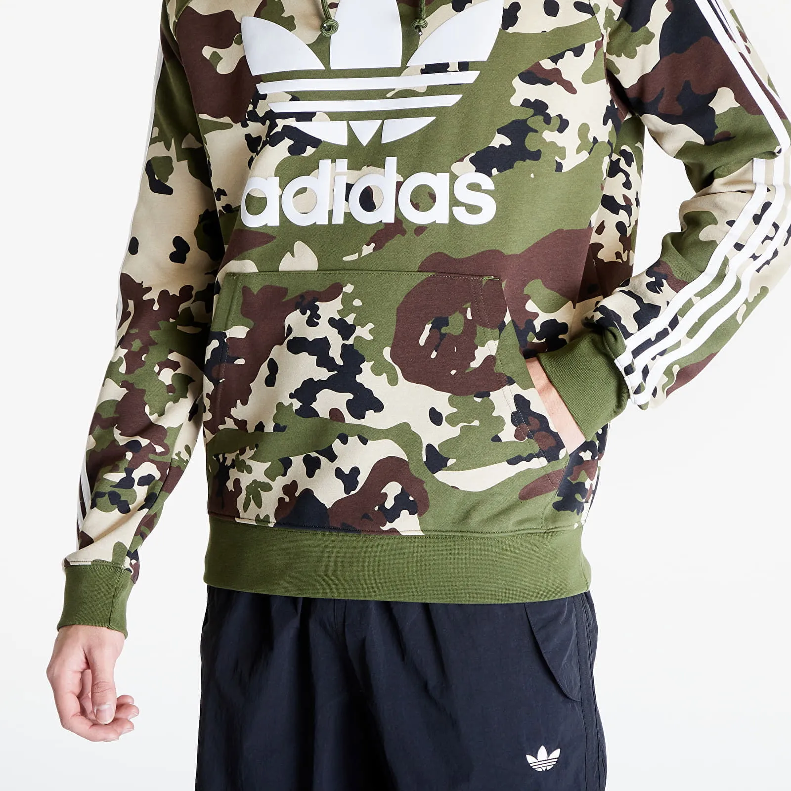 Sweatshirt adidas Originals Camo Hoodie Green IS0209