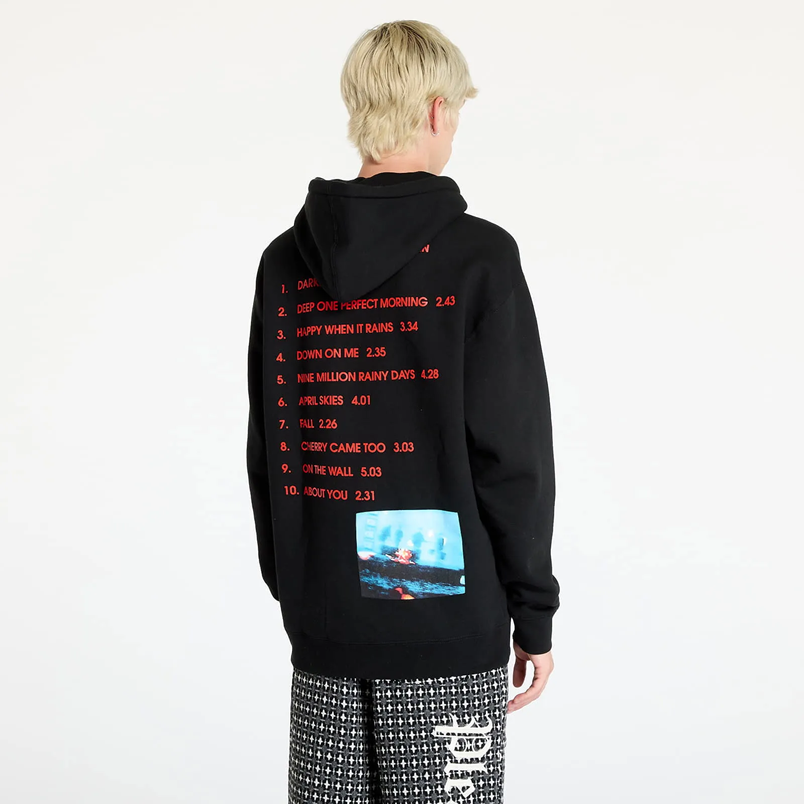 Sweatshirt Pleasures Darklands Hoodie Black P24F077 BLACK