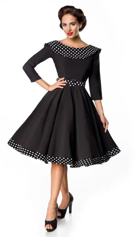 Swing-Kleid mit Punkten