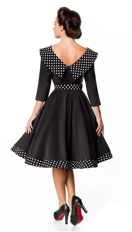 Swing-Kleid mit Punkten