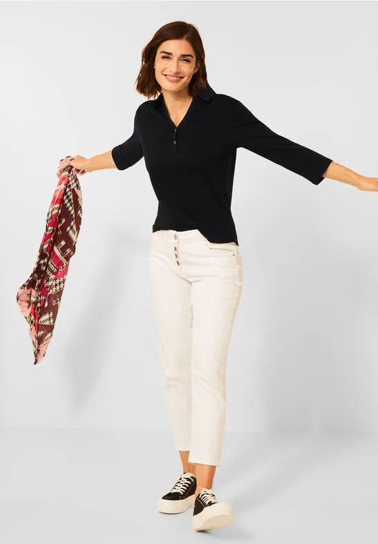 Unifarbenes Poloshirt