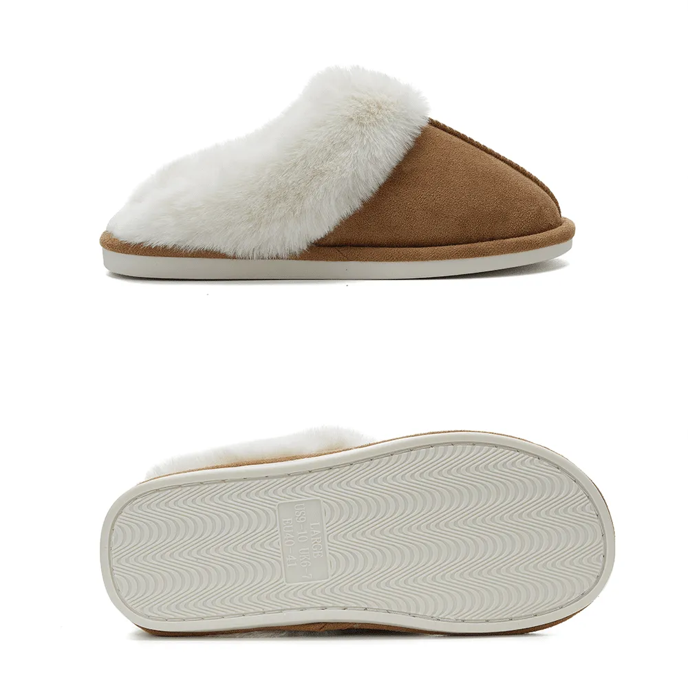 Viktoria-Lotte | Damen Plüschgefütterte Fleece-Slipper - Bequeme Hauss