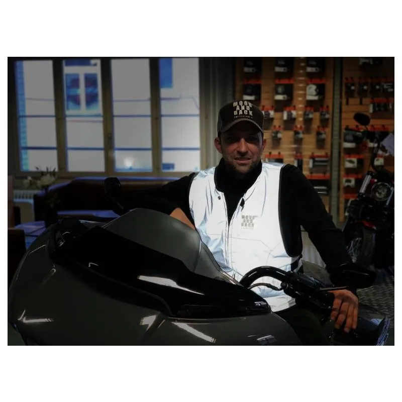 Voll reflektierende Motorrad-Weste - Lightrider Bikerweste